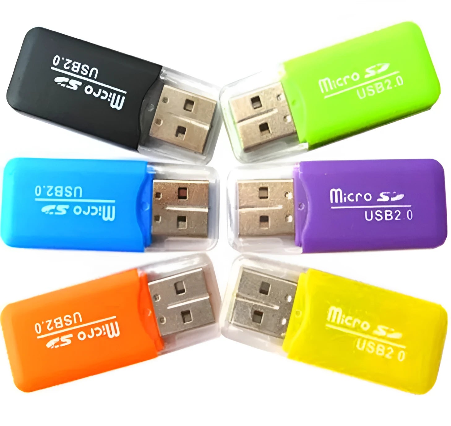 Mini USB TF card reader with SD adapter for transferring data from microSD memory cards