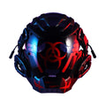 Black full face cyborg helmet mask creative prop for parties and theatrical events