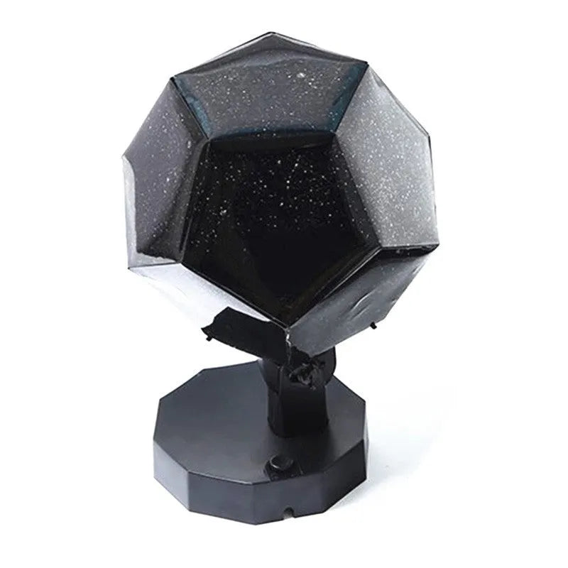 LED starry sky projector displaying constellation patterns on ceiling with remote control