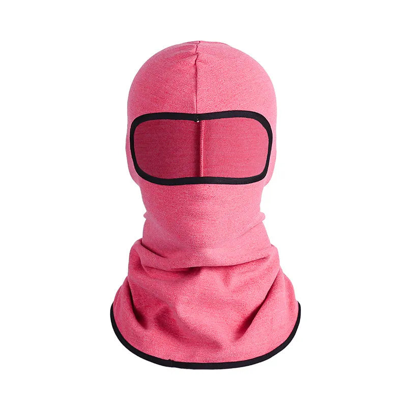 A cotton motorcycle head cover and gloves set for men and women, shown in a patterned colour.