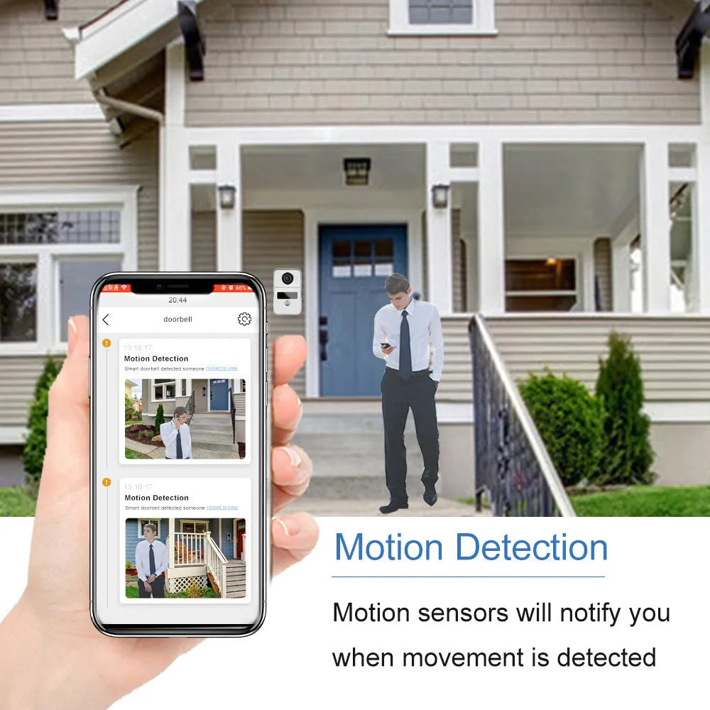 10-inch wireless video intercom doorbell system with outdoor unit and indoor monitor