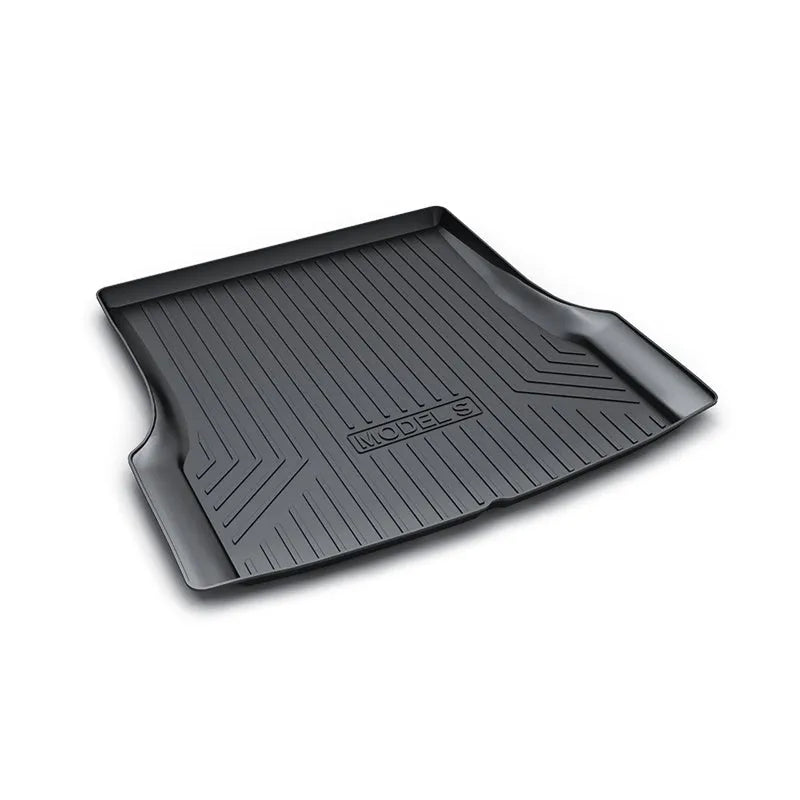 Tesla rubber floor mats with TPE footrest for Model 3, Y, S, and X vehicles