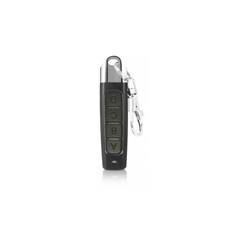 Rolling door remote control measuring 6.7cm with 433MHz frequency and four colour options