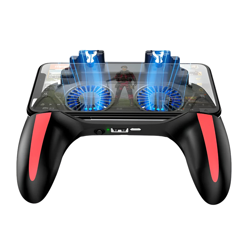 H10 mobile gaming controller for smartphones with touch screen interface.