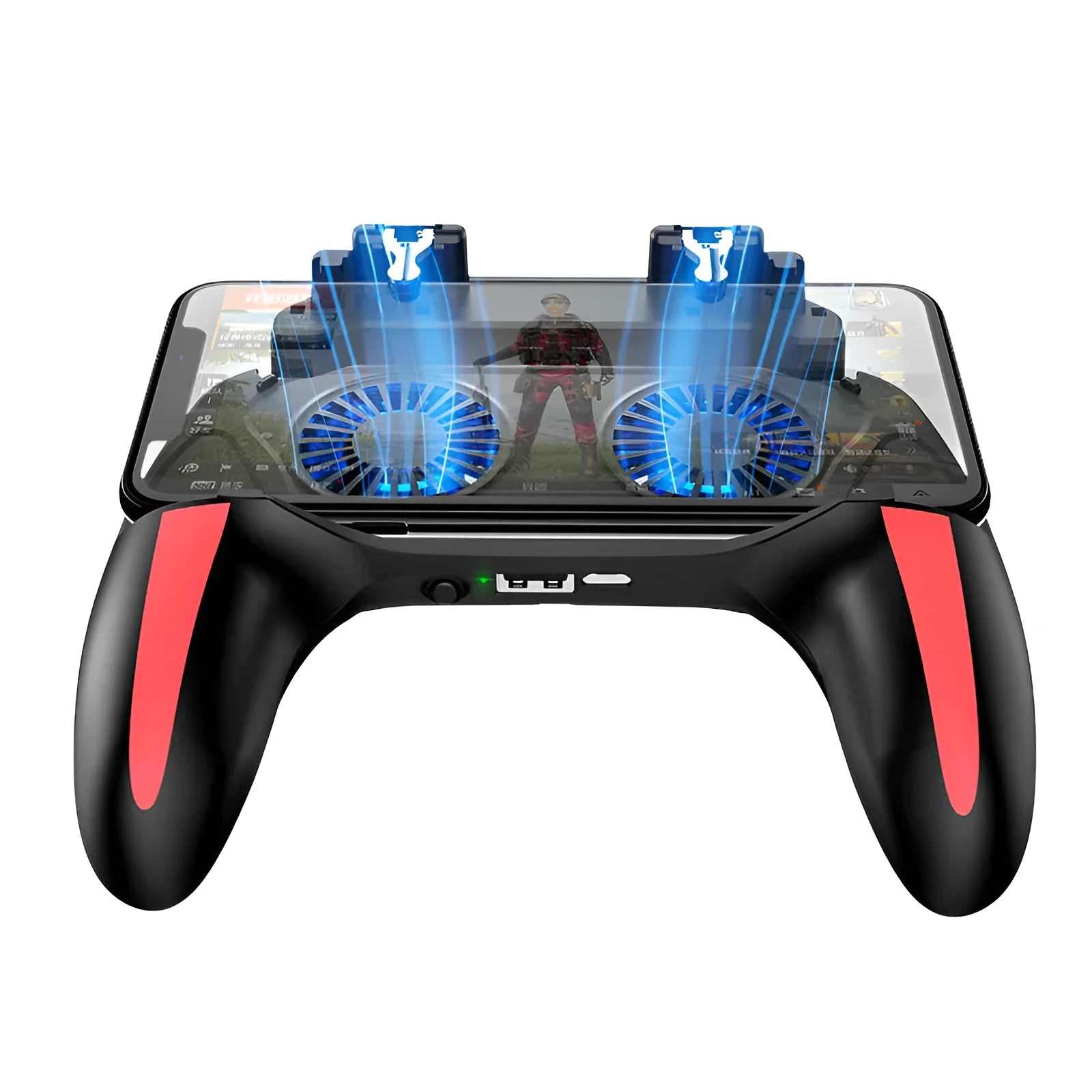 H10 mobile gaming controller for smartphones with touch screen interface.