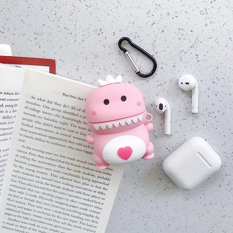 Cartoon animal design silicone case for AirPods 1st and 2nd generation charging case