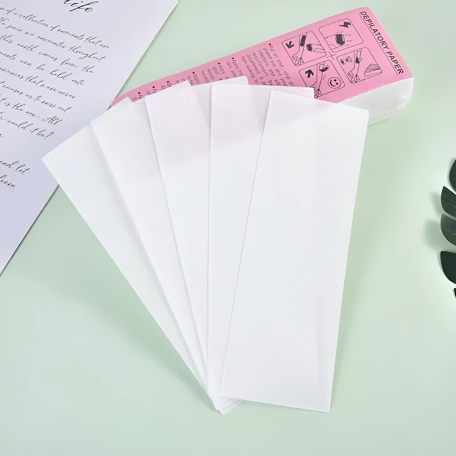 Non-woven fabric hair removal wax paper strips for wool tops wax application