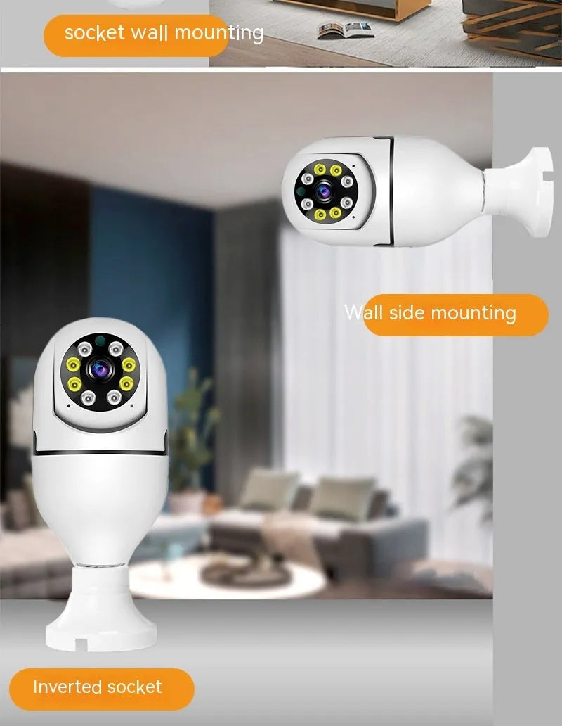 Wireless Wifi bulb security camera for lamp holders with 1080p full colour night vision