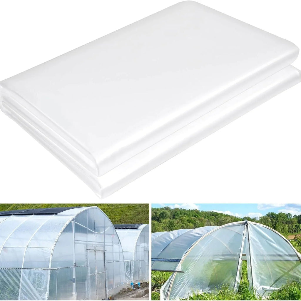 4x8 metre plastic greenhouse film for vegetable cold protection in garden setting