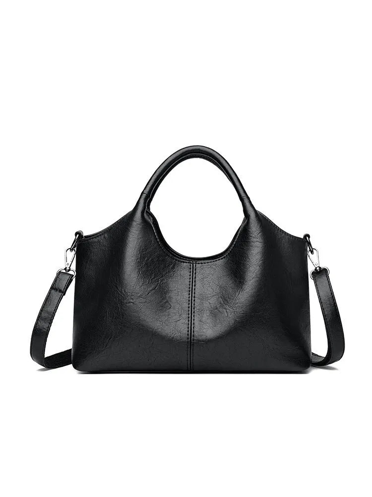 Genuine leather women's cross-body bag in seven colour options with soft texture and large capacity