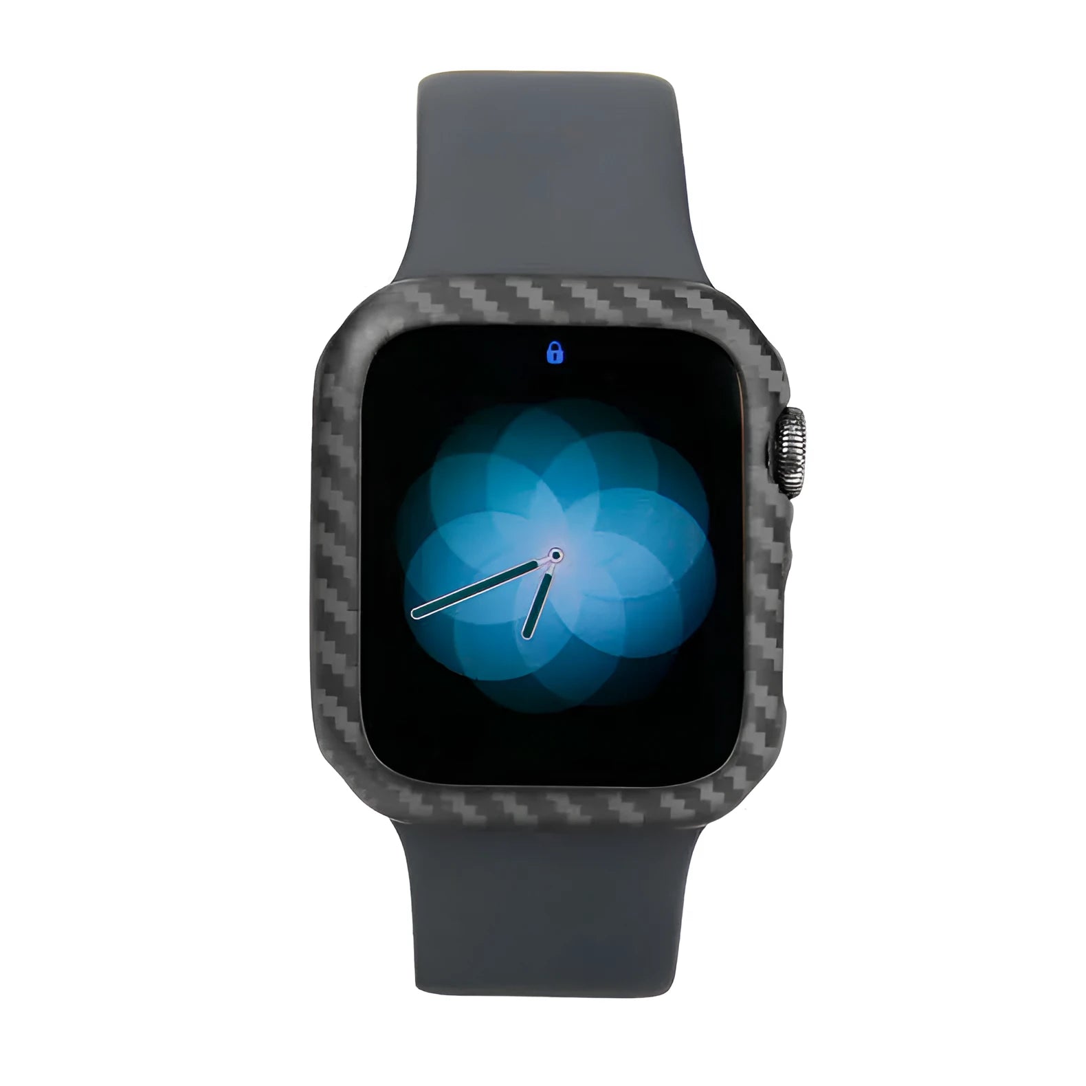 Bright black half wrap leather case on a 44mm Apple Watch 4
