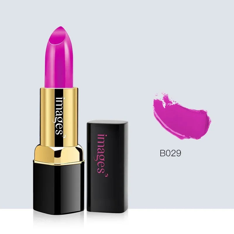 Moisturising lipstick tube in a choice of 10 colours including coral red and barbie pink.