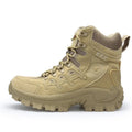 Black men's US Army Delta tactical outdoor boots with non-slip rubber sole.