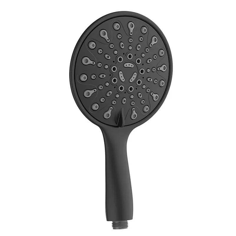 Portable six-function handheld shower head with chrome electroplated finish