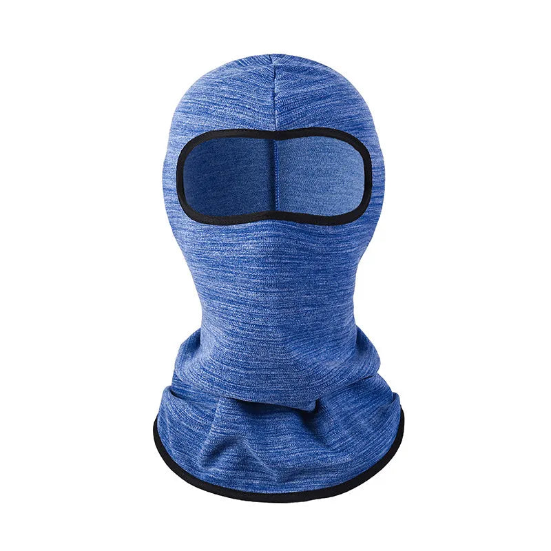 A cotton motorcycle head cover and gloves set for men and women, shown in a patterned colour.