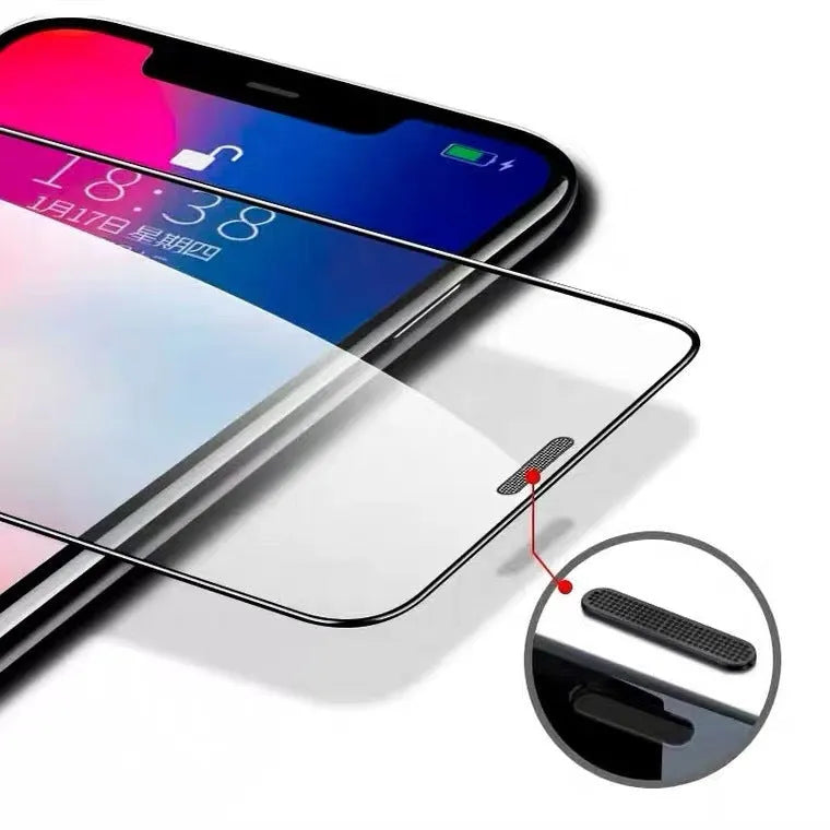 Tempered glass screen protector for iPhone with privacy anti-peeping and blue light filter film options.