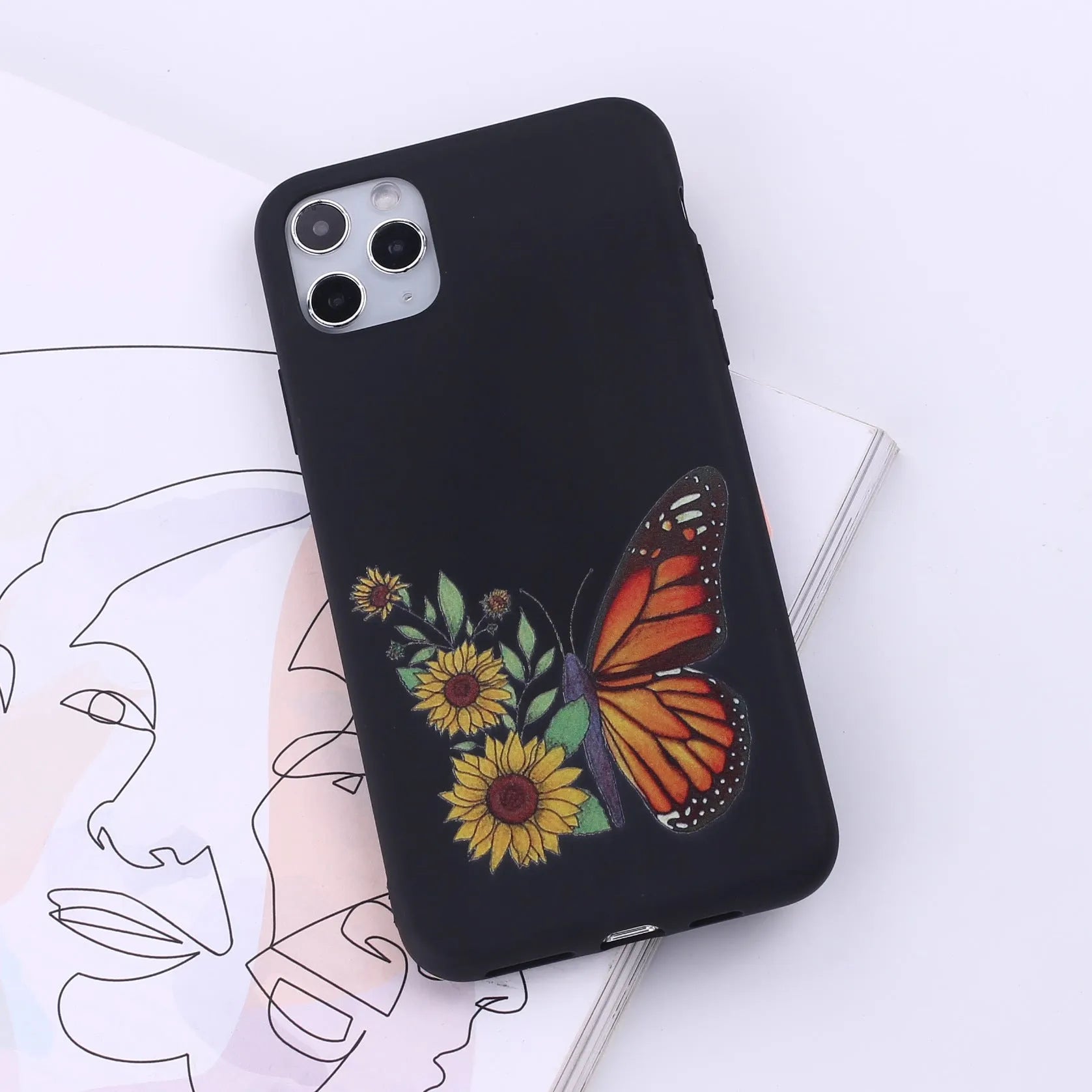 Painted TPU mobile phone back cover case for Apple iPhone in multiple colour options.