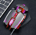 Thunder Wolf V9 wired gaming mouse in black or grey with six buttons and USB cable