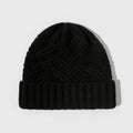 Wool knitted women's hat with dome crown and totem pattern in six colour options