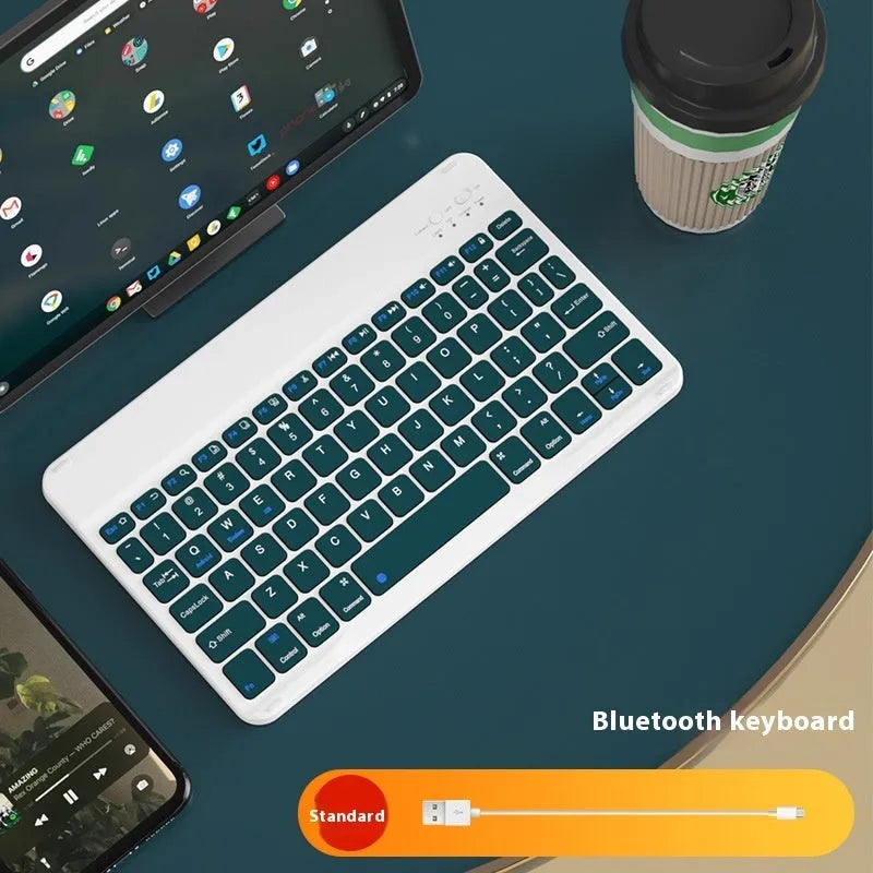 Pink and white Bluetooth wireless keyboard for girls with optional matching mouse