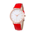 Square quartz watch with alloy case and PU leather strap in selected colour