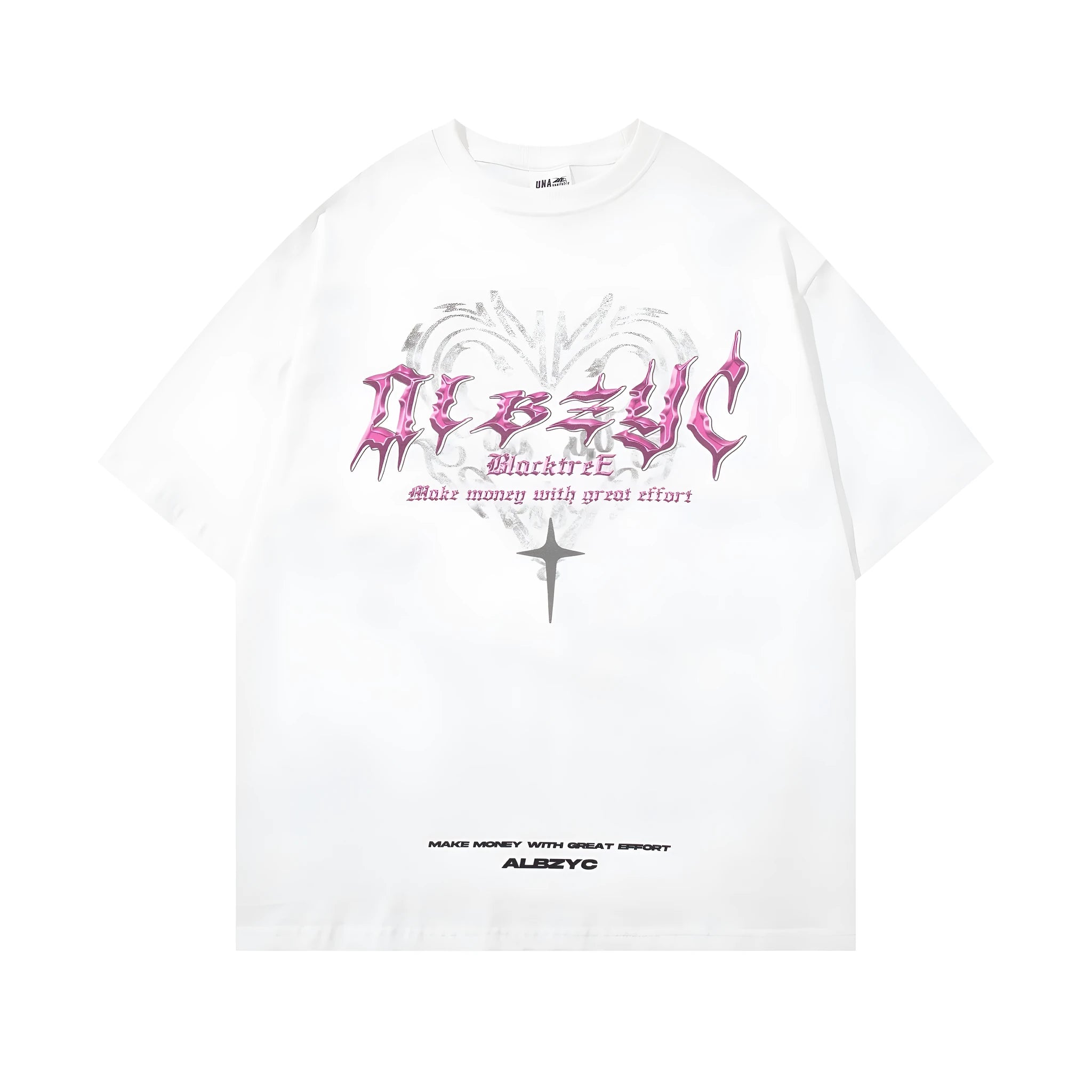Men's black cotton T-shirt with a retro graphic print, showing loose fit and short sleeves.
