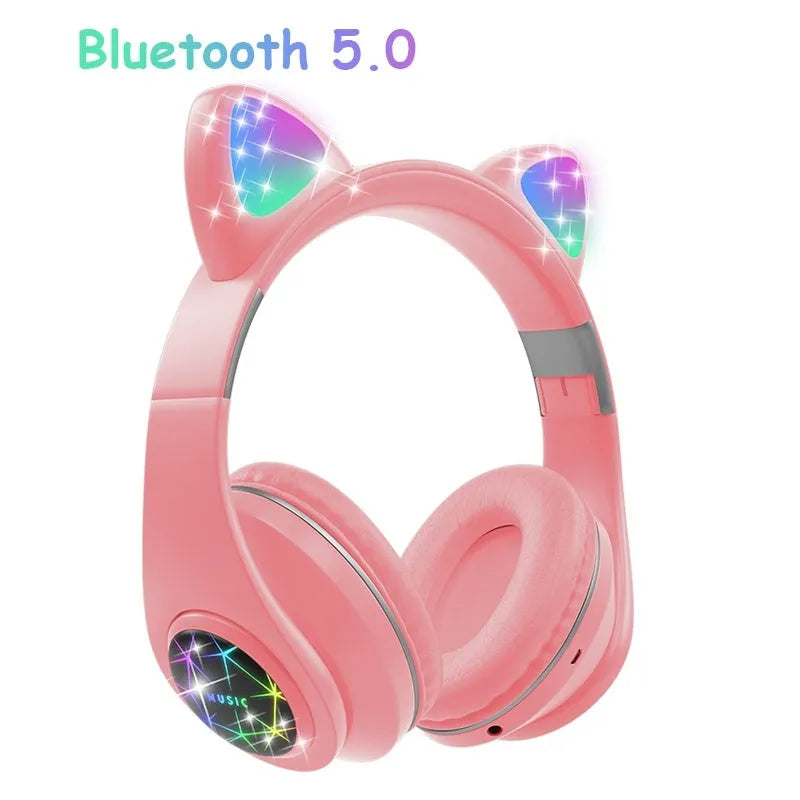 Wireless Bluetooth sports headphones with cat ear design in six colour options