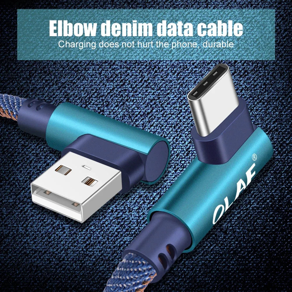 Fast charging USB cable with aluminium alloy connectors, available in Android and Type-C types and multiple colours.