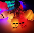 Halloween pumpkin LED string lights with ghost and bat decorations