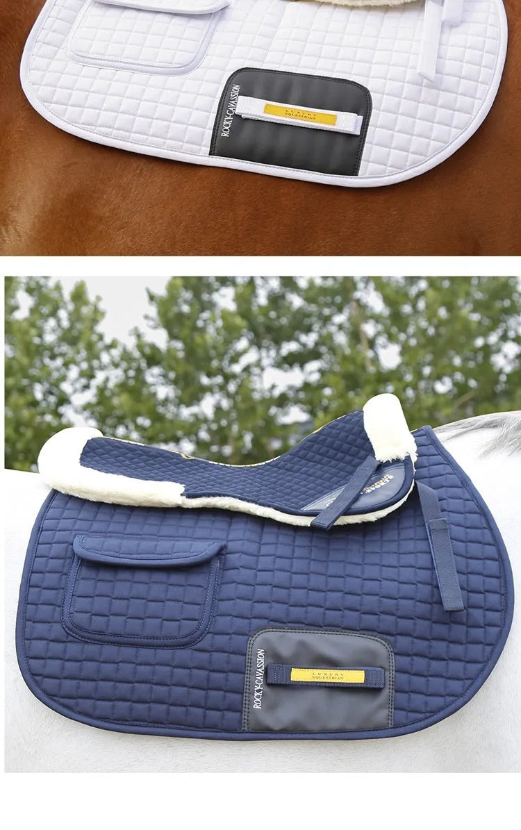 Riding shock absorption balance pad for waist protection in black, navy, white, or wine red