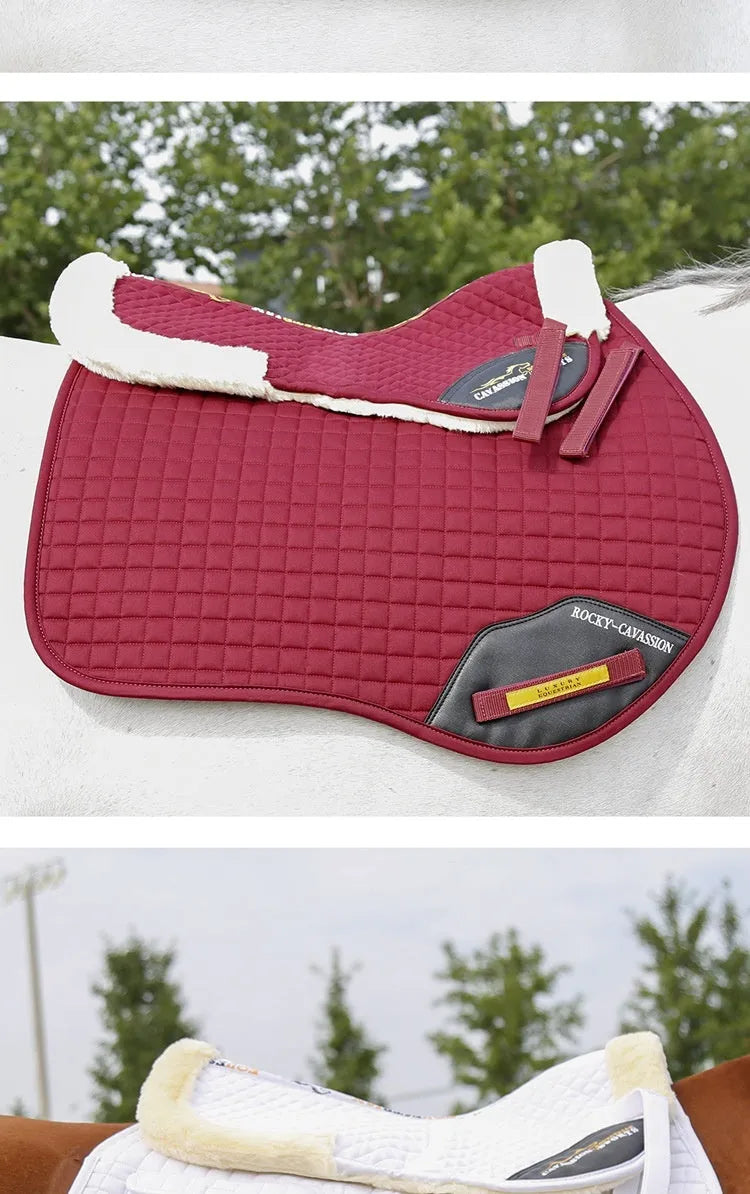 Riding shock absorption balance pad for waist protection in black, navy, white, or wine red