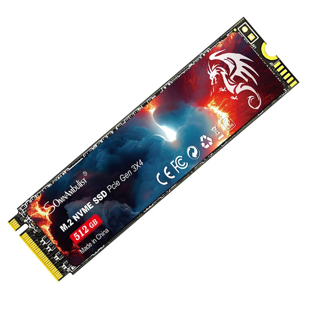 M.2 NVMe solid state drive for desktop computers showing 80mm x 22mm dimensions