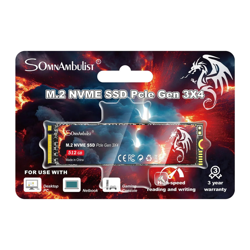 M.2 NVMe solid state drive for desktop computers showing 80mm x 22mm dimensions