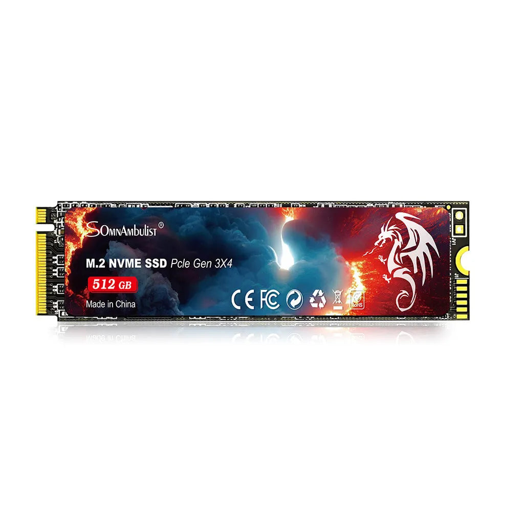 M.2 NVMe solid state drive for desktop computers showing 80mm x 22mm dimensions