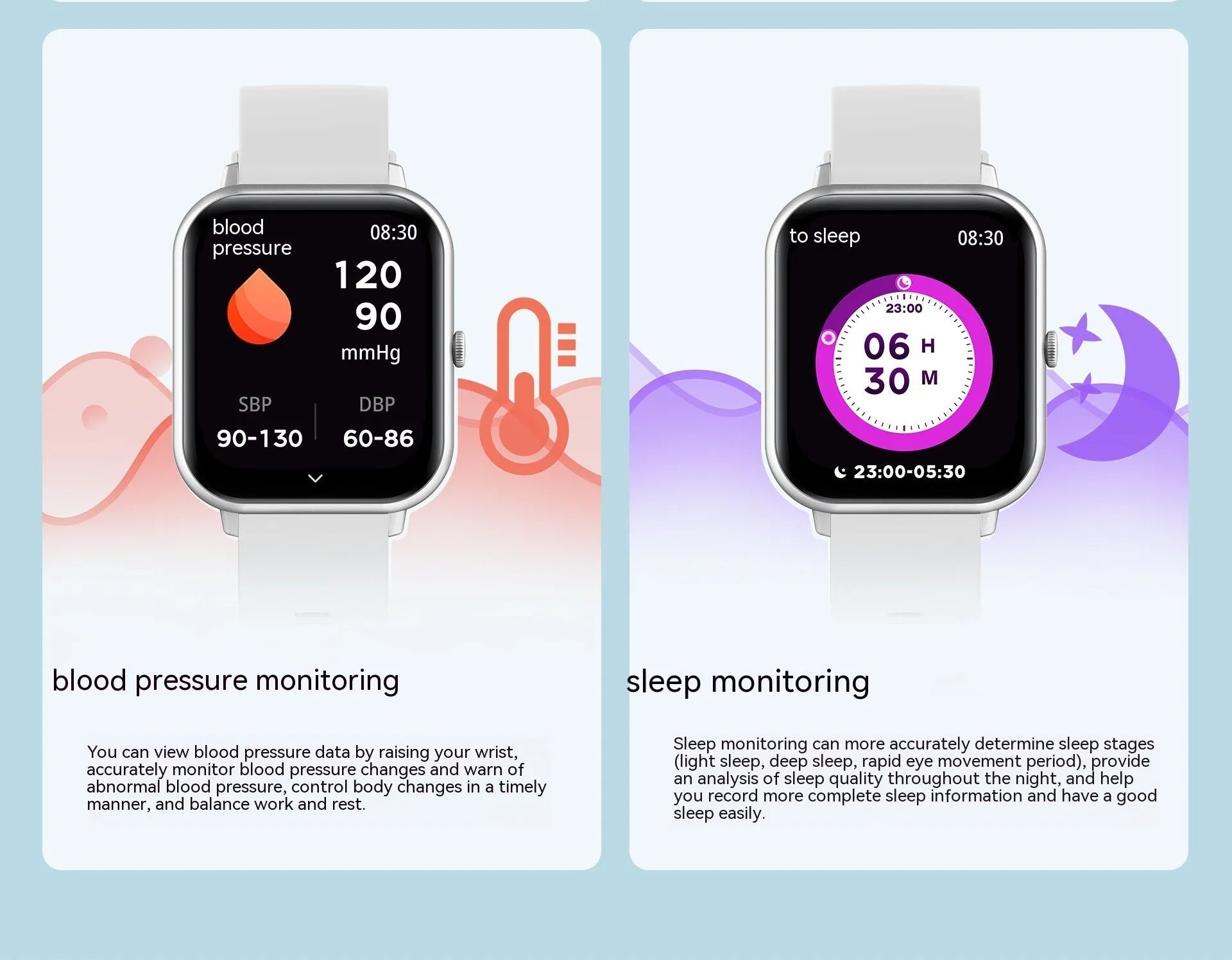 Bluetooth smart watch with heart rate monitoring and AI voice control in multiple colour options