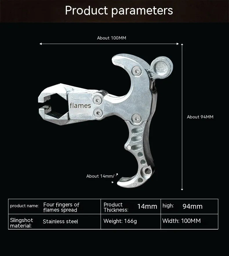 Close-up of alloy archery release aid showing two-axis harpoon clip mechanism with zinc alloy construction