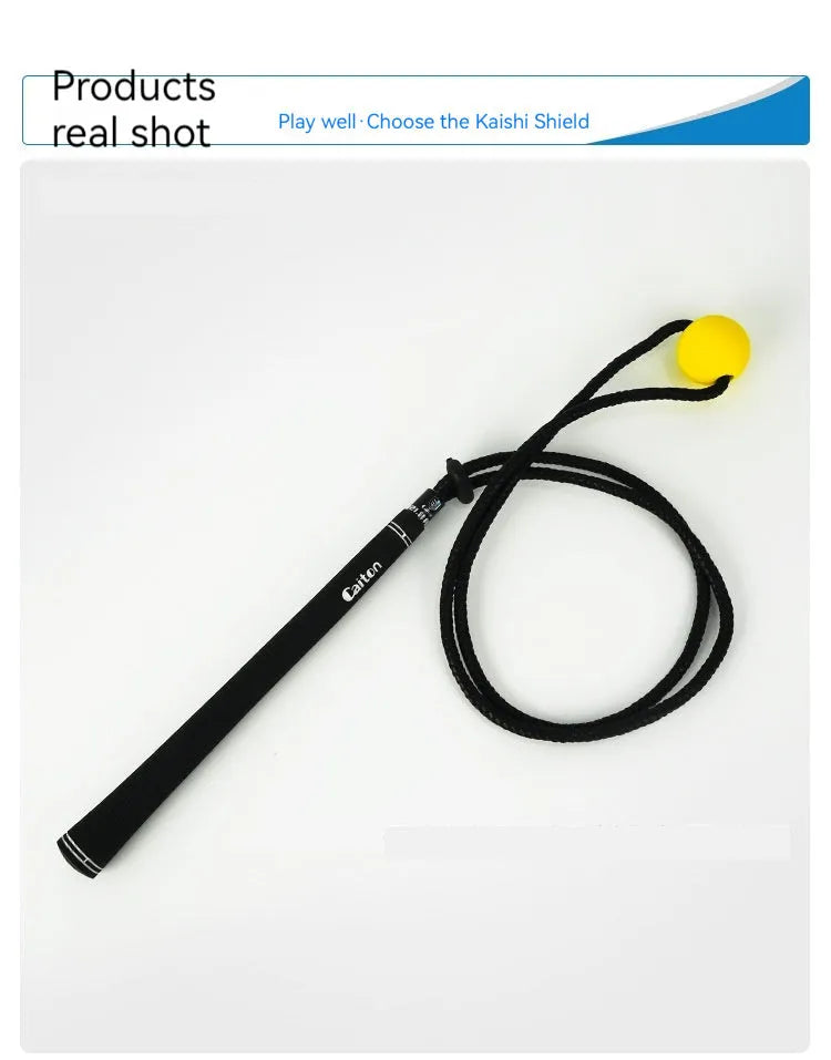Black silicone elastic golf swing correction trainer for physical practice