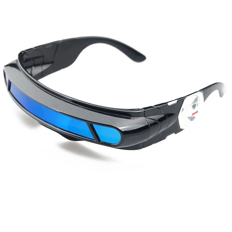Black frame sports sunglasses with polarised lenses in three colour options: grey, red mercury, or blue mercury