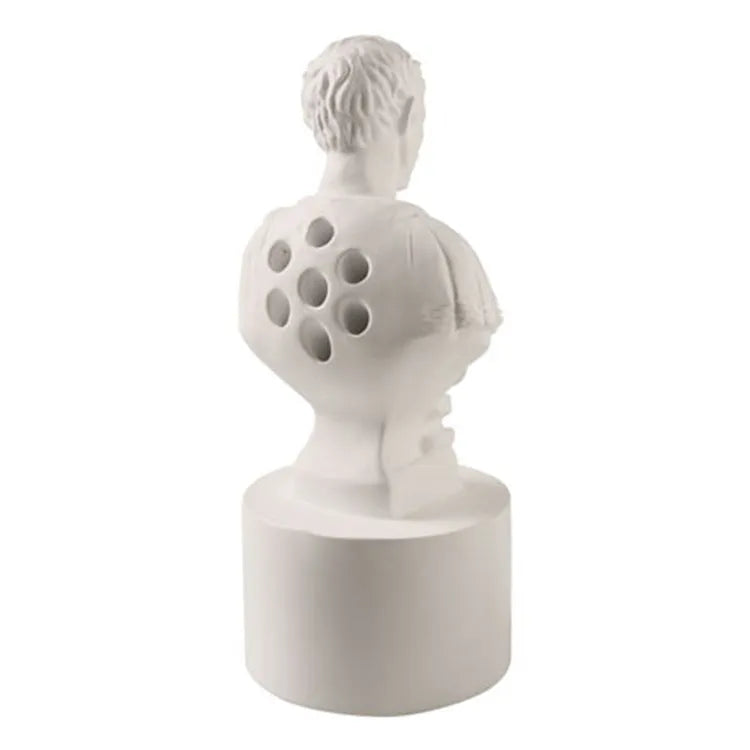 White American creative character synthetic resin pen holder on a desk.