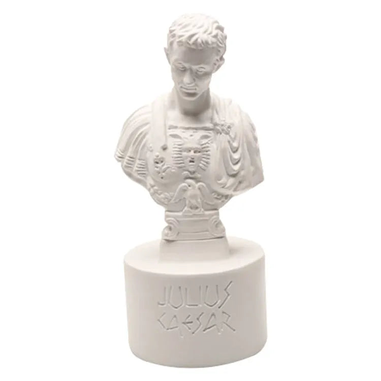 White American creative character synthetic resin pen holder on a desk.