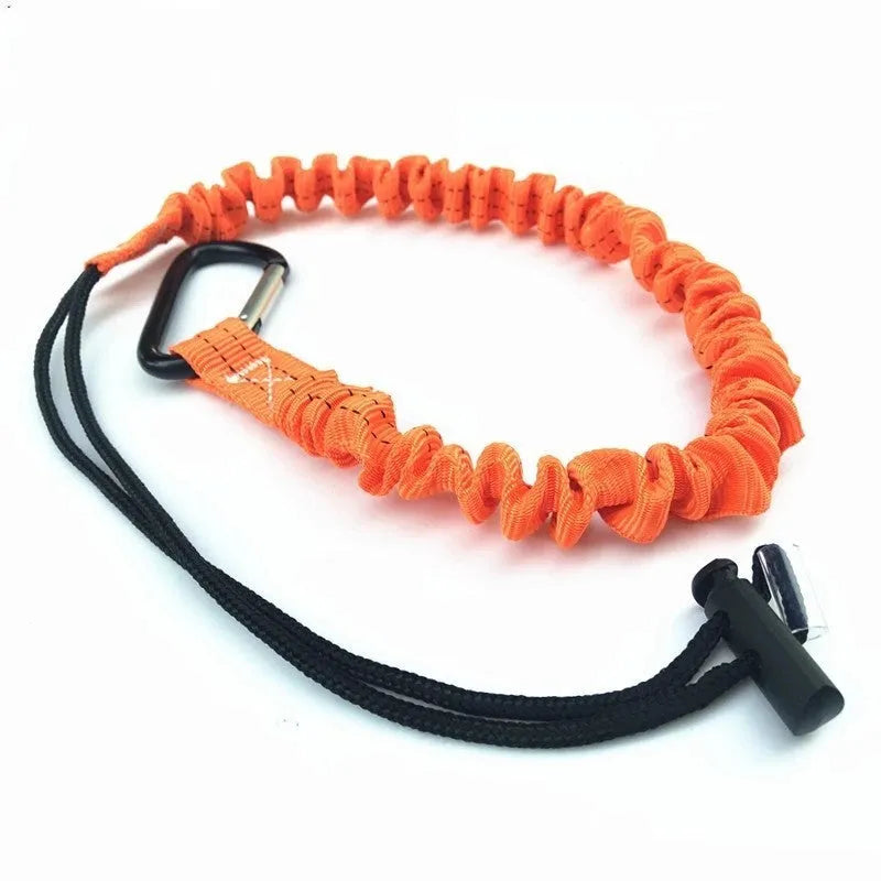 Orange 90cm fishing rod safety rope with polyester polypropylene construction for 10kg load protection