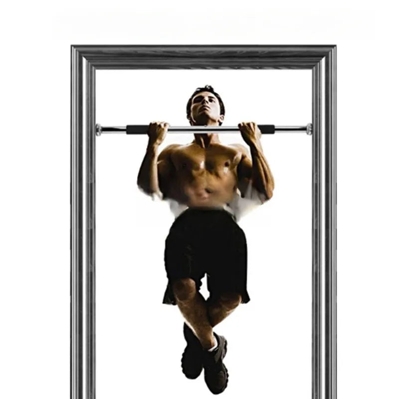Adjustable steel horizontal pull-up bar showing single parallel bars design