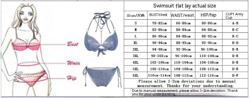 Blue printed women's split bikini swimsuit with sleeveless top and shorts