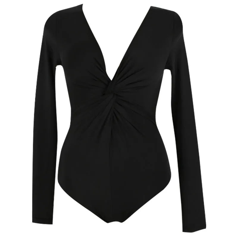 Black women's one-piece nylon swimsuit for sun protection swimming