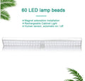 Rechargeable motion sensor LED strip light in cold white or warm white, shown in 24, 40, and 60 bead lengths.
