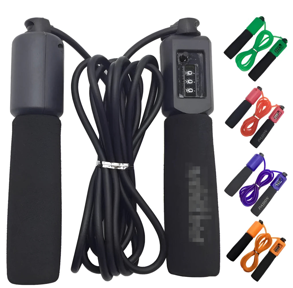 3-metre rope skipping fitness jump rope with sponge foam handles in multiple colour options