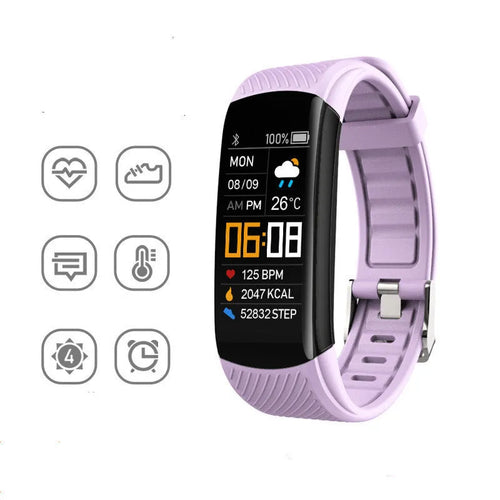 C5S model smart fitness bracelet with colour screen on a flexible TPU wrist strap