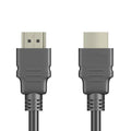 Black HDMI cable with nickel-plated connectors in various lengths for set-top boxes