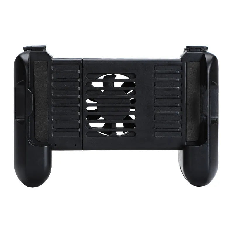 Black Bluetooth mobile gaming controller with cooling fan for Apple iOS iPhone compatibility