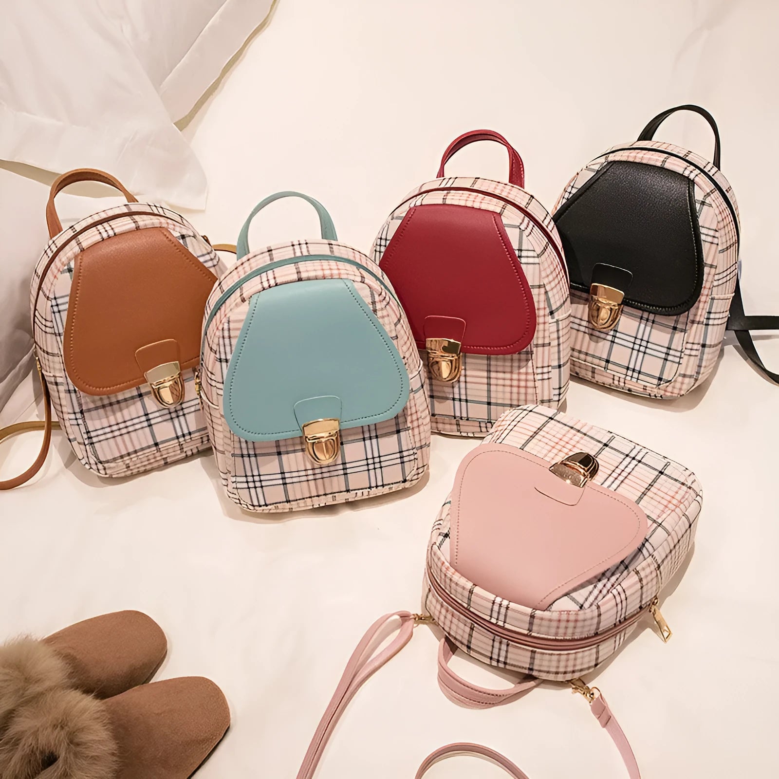One shoulder diagonal phone bag in smooth PU material shown in available colours